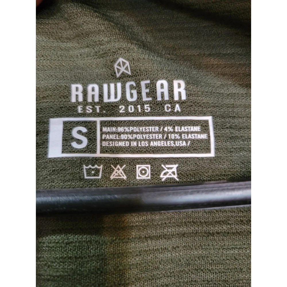 Raw Gear Mens Size Small Olive Green Half Zip Sweatshirt